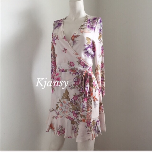 Martina Floral Wrap Mini Dress - Picture 6 of 8